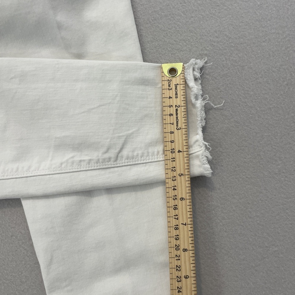 Lucky Brand Ava Skinny Jeans Pants WHITE Raw Hem Sz 6/26 Ankle Crop Women's EUC‎ - Picture 6 of 9